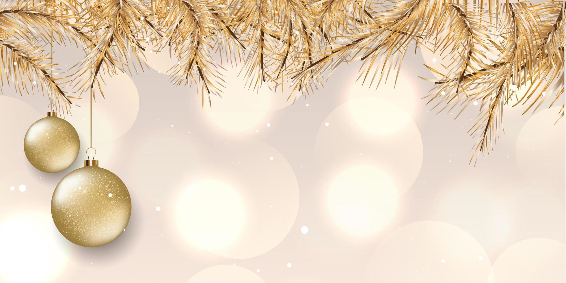 Golden Christmas Banner