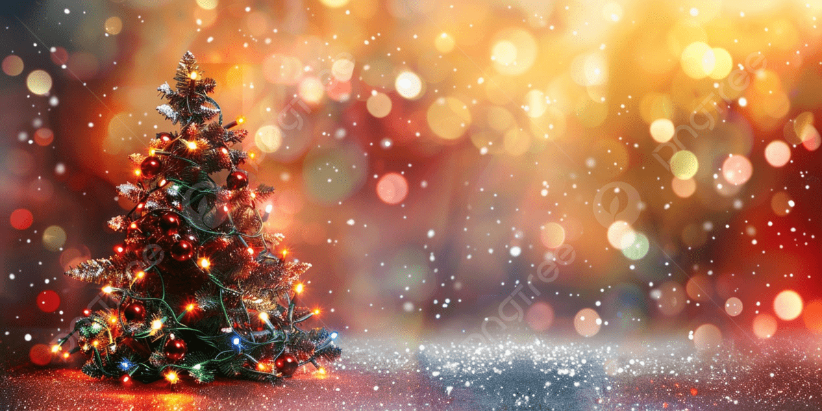 Christmas New Year celebration banner