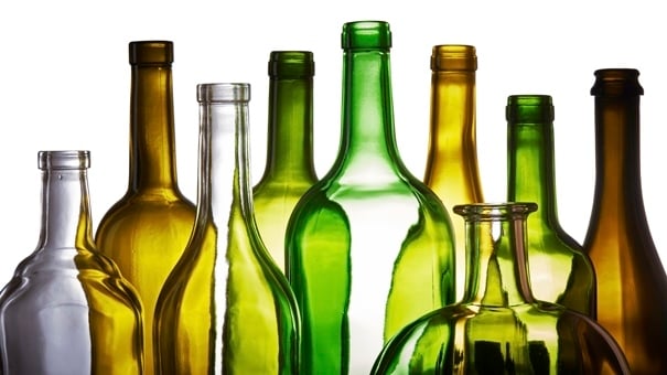 empty glass bottles