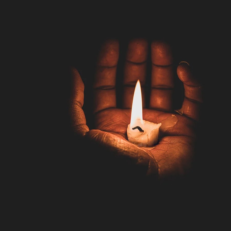Candle in hand