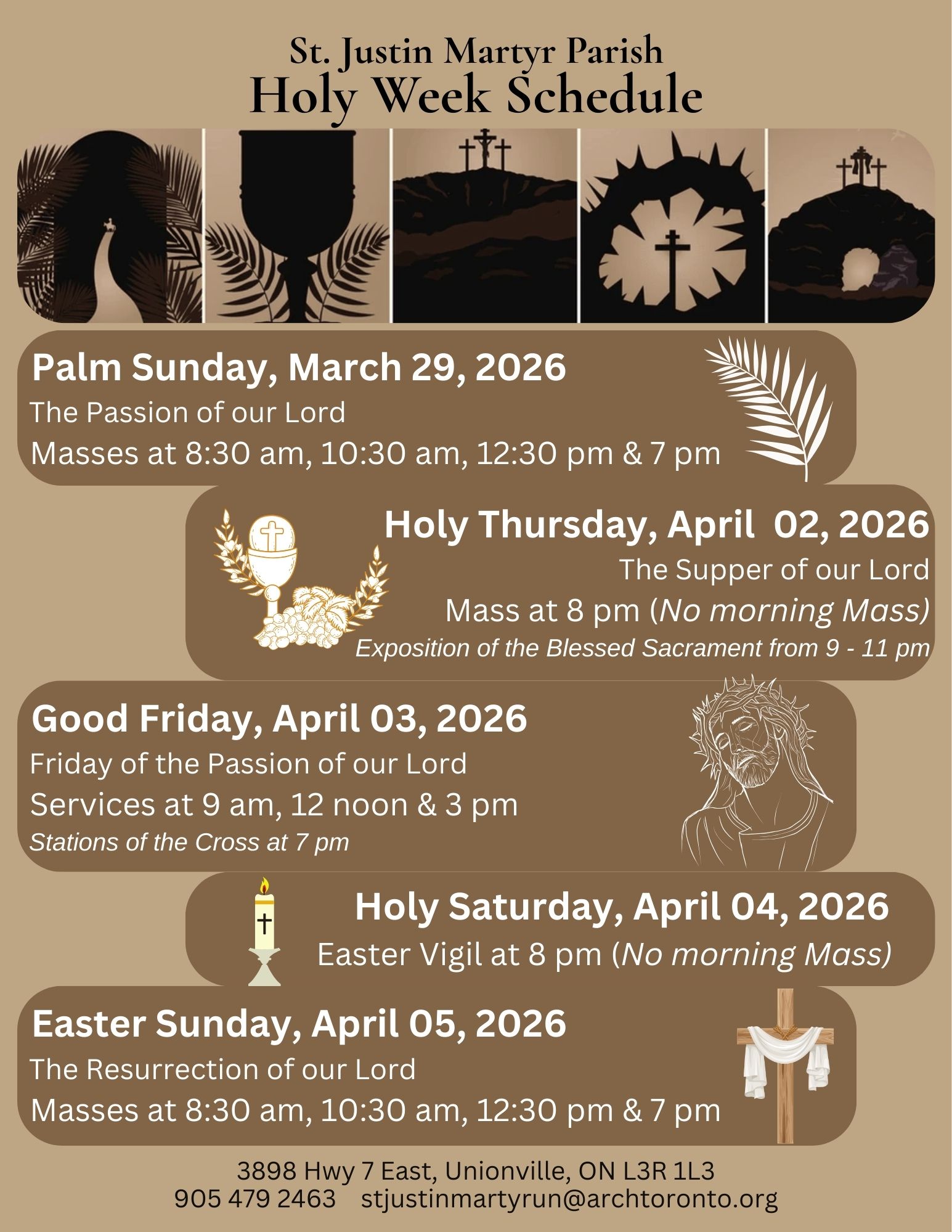 2026 Holy Week Schedule